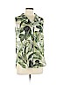 H&M 100% Polyester Green Sleeveless Blouse Size 6 - photo 1