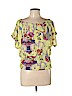 Maeve 100% Silk Yellow Short Sleeve Silk Top Size 14 - photo 1