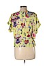 Maeve 100% Silk Yellow Short Sleeve Silk Top Size 14 - photo 2