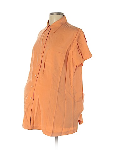 Mimi Maternity Short Sleeve Silk Top (view 1)