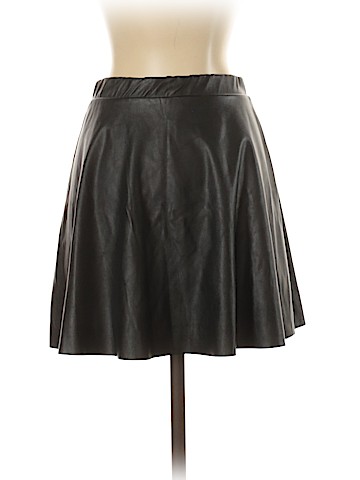 Peach Royal Faux Leather Skirt (view 2)