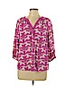 Crown & Ivy 100% Rayon Purple 3/4 Sleeve Blouse Size L (petite) - photo 1
