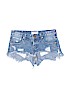 ONE X ONETEASPOON 100% Cotton Blue Denim Shorts Size 24 waist - photo 1
