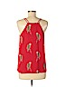 Ann Taylor LOFT 100% Polyester Red Sleeveless Blouse Size M (petite) - photo 2
