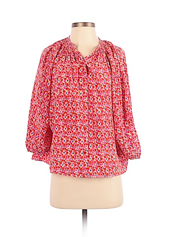 Tucker Long Sleeve Silk Top (view 1)