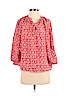 Tucker 100% Silk Red Long Sleeve Silk Top Size XXS - photo 1