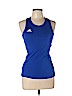 Adidas 100% Polyester Blue Active Tank Size L - photo 1