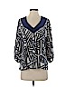 Annie Griffin 100% Polyester Blue 3/4 Sleeve Blouse Size S - photo 1