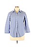 Lauren by Ralph Lauren 100% Cotton Blue Long Sleeve Button-Down Shirt Size XL - photo 1