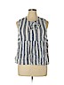 Point Sur 100% Linen Blue Sleeveless Blouse Size XL (tall) - photo 1