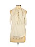Robert Rodriguez 100% Nylon Ivory Short Sleeve Top Size 6 - photo 1