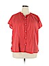 Old Navy 100% Cotton Red Short Sleeve Button-Down Shirt Size XXL - photo 1