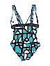 DKNY Teal One Piece Swimsuit Size 4 - photo 2