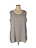 Ann Taylor LOFT 100% Polyester Tan Sleeveless Blouse Size XL - photo 1