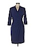 Tahari by ASL 100% Polyester Blue Casual Dress Size 6 (petite) - photo 1
