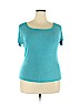 Assorted Brands Teal Short Sleeve Top Size 2X - photo 1