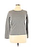 Jones New York 100% Cotton Gray Long Sleeve T-Shirt Size XL - photo 1
