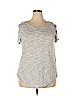 Ann Taylor LOFT Gray Short Sleeve Top Size XL - photo 1