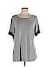 Sarin Mathews Gray Short Sleeve Top Size XL - photo 1