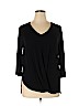 Cha Cha Vente Black 3/4 Sleeve Top Size 1X - photo 1