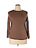 DressBarn Brown Long Sleeve T-Shirt Size 14 - 16 - photo 1