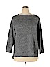 Eileen Fisher Gray Silk Pullover Sweater Size L - photo 1
