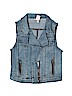 Candie's Solid Blue Denim Vest Size 10 - 12 - photo 1
