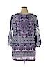 Catherines 100% Polyester Purple 3/4 Sleeve Blouse Size 1X - photo 2