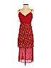 Fame And Partners 100% Polyester Red Cocktail Dress Size 4 - photo 1