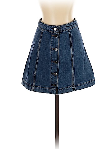 Topshop Denim Skirt (view 1)