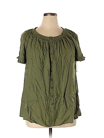 Terra & Sky Short Sleeve Blouse (view 1)