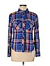 Dizzy Lizzy 100% Cotton Blue Long Sleeve Button-Down Shirt Size M - photo 1