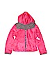 Old Navy 100% Polyester Pink Zip Up Hoodie Size 8 - photo 1