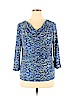 PREMISE Blue Long Sleeve Top Size XL - photo 1