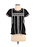 Lucky Brand 100% Cotton Black Short Sleeve Top Size S - photo 1
