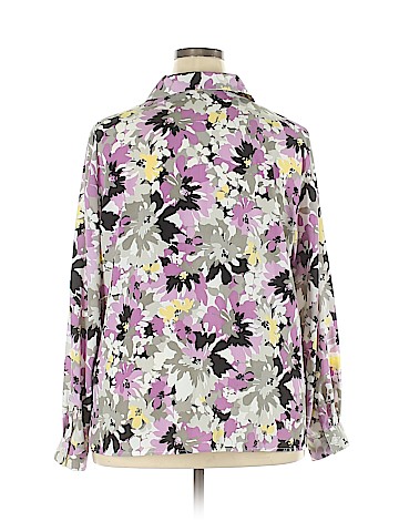 Alfred Dunner Long Sleeve Button-Down Shirt (view 2)