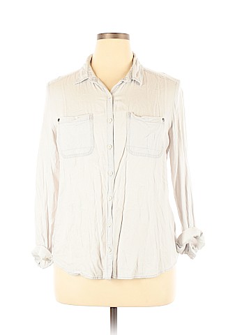 Rubbish Long Sleeve Button-Down Shirt (view 1)
