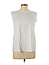 Babaton 100% Cotton White Sleeveless T-Shirt Size L - photo 1