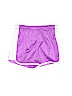 Justice 100% Polyester Stripes Purple Athletic Shorts Size 10 - photo 1