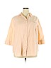 Avenue Orange 3/4 Sleeve Button-Down Shirt Size 22 - 24 Plus - photo 1