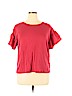 Halogen 100% Supima Cotton Red Short Sleeve Top Size XL - photo 1