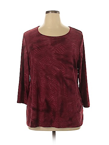 JM Collection 3/4 Sleeve Top (view 1)