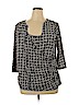 Worthington Black 3/4 Sleeve Top Size 1X - photo 1