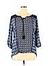 Great Northwest 100% Rayon Blue 3/4 Sleeve Blouse Size 1X - photo 1