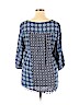 Great Northwest 100% Rayon Blue 3/4 Sleeve Blouse Size 1X - photo 2