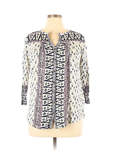 Lucky Brand 3/4 Sleeve Button-Down Shirt (view 1)