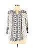 Lucky Brand Ivory 3/4 Sleeve Button-Down Shirt Size 1X - photo 1