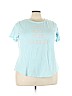 Lane Bryant 100% Cotton Blue Short Sleeve T-Shirt Size 22 - 24 Plus - photo 1