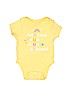 Old Navy 100% Cotton Graphic Yellow Short Sleeve Onesie Size 0-3 mo - photo 1