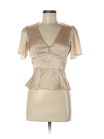 Intermix Short Sleeve Silk Top (view 1)